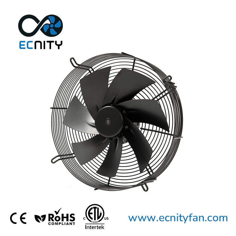 EC Fan Llif Echelinol gyda Fan Guard Grille